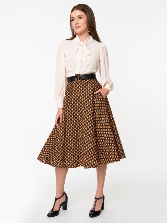 Tulip B Dresses & Skirts - NWT Large Unique Vintage Tulip B. 70’s A-Line MIDI Skirt
